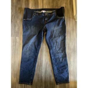 Isabel Maternity Jeans By Ingrid & Isabel Stretch Skinny Size 18 Blue Denim